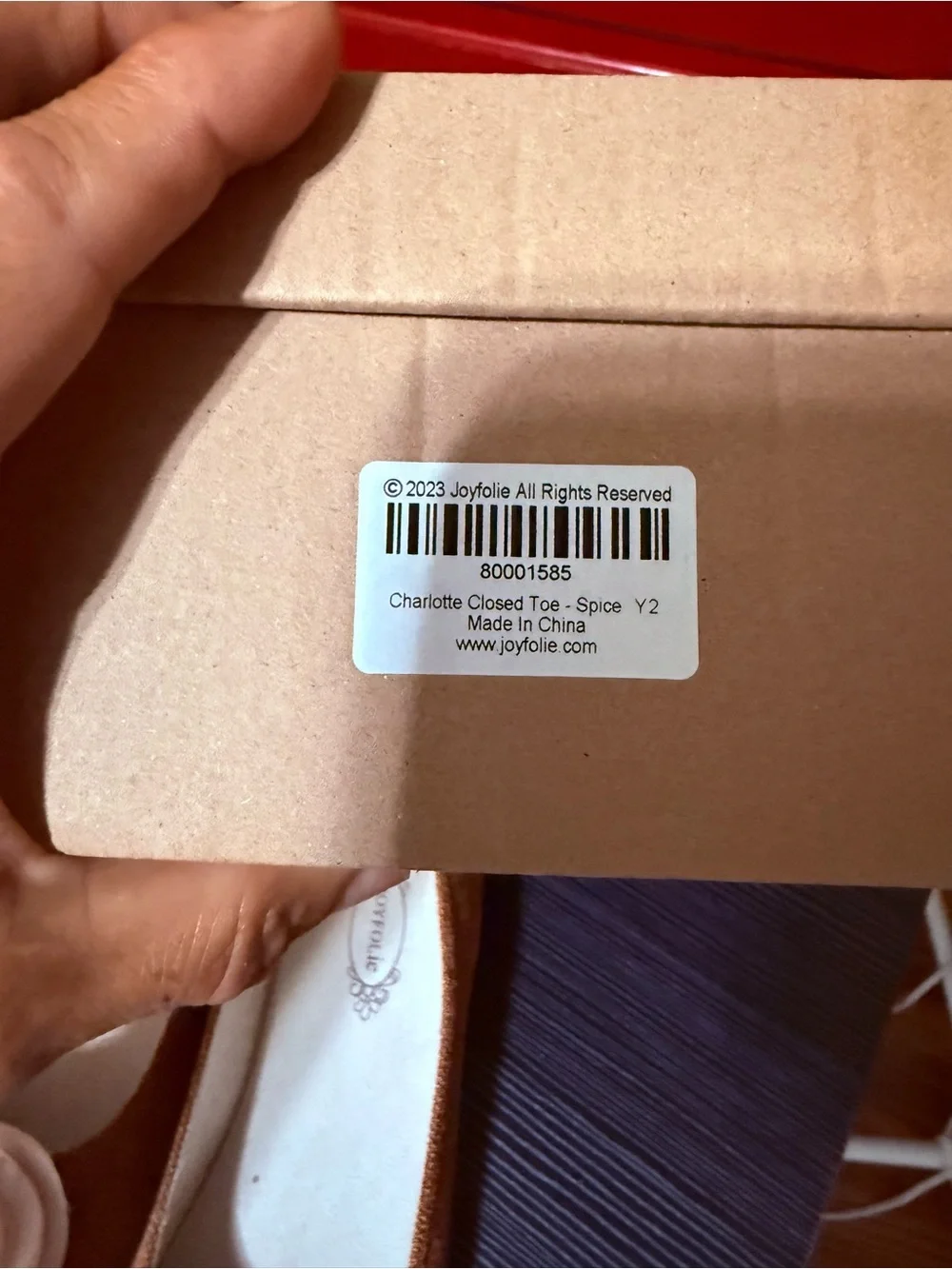 NWT and Box Charlotte Closed Toe Ballet Flat in Rust Brown